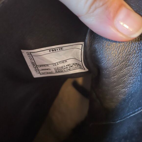 UGG | black leather bianka heeled bootie 8 - Picture 11 of 13